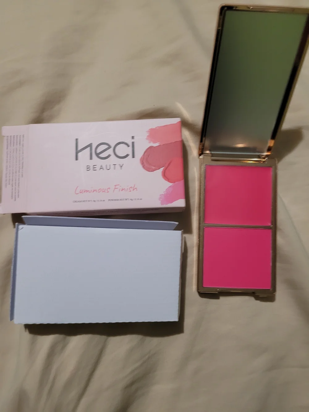 Heci Beauty Luminous Finish Pink Cheek Duo